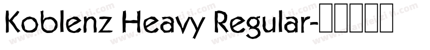 Koblenz Heavy Regular字体转换